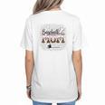 Leopard Baseball Mom Mama Mommy Bleached Women's T-Shirt Back Print Leopard Baseball Mom Mama Mommy Bleached Women's T-Shirt Back Print