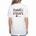 Leopard Baseball Mom Mama Mommy Sport Women's T-Shirt Back Print Leopard Baseball Mom Mama Mommy Sport Women's T-Shirt Back Print