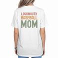 Loudmouth Baseball Mom Sports Cute Text Premium Women's T-Shirt Back Print Loudmouth Baseball Mom Sports Cute Text Premium Women's T-Shirt Back Print