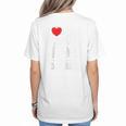 I Love Heart Hot Baseball Moms And Cold Beer Raglan Baseball Tee Women's T-Shirt Back Print