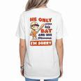 Loves Bat And His Momma Baseball Mom Women's T-Shirt Back Print Loves Bat And His Momma Baseball Mom Women's T-Shirt Back Print