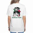 Mexico Baseball Mom Messy Bun Women's T-Shirt Back Print Mexico Baseball Mom Messy Bun Women's T-Shirt Back Print
