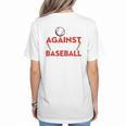 Mom Against Baseball Pants Shirt Baseball Mom Women's T-Shirt Back Print Mom Against Baseball Pants Shirt Baseball Mom Women's T-Shirt Back Print