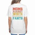 Moms Against Baseball Pants Baseball Mom Mother Women's T-Shirt Back Print Moms Against Baseball Pants Baseball Mom Mother Women's T-Shirt Back Print