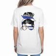Nicaraguan Baseball Mom Nicaragua Flag Baseball Girl Women's T-Shirt Back Print