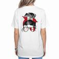 Peruvian Baseball Mom Peru Flag Baseball Girl Women's T-Shirt Back Print