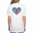 Primitive Patriotic American Baseball Mom Softball Dingers Women's T-Shirt Back Print Primitive Patriotic American Baseball Mom Softball Dingers Women's T-Shirt Back Print