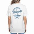 Professional Baseball Mom Team Sports Women's T-Shirt Back Print Professional Baseball Mom Team Sports Women's T-Shirt Back Print
