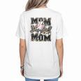 Retro Baseball Mom Mama Baseball Life Mother's Day Baseball Women's T-Shirt Back Print