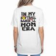 In My Softball Baseball Mom Era Retro Groovy Mom Of Both Women's T-Shirt Back Print