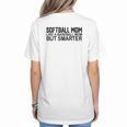 Softball Mom Like A Baseball Mom But Smarter Women's T-Shirt Back Print Softball Mom Like A Baseball Mom But Smarter Women's T-Shirt Back Print