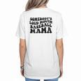 Somebody's Loud Mouth Baseball Mama Baseball Mom Women's T-Shirt Back Print Somebody's Loud Mouth Baseball Mama Baseball Mom Women's T-Shirt Back Print