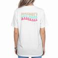 Somebody's Loudmouth Baseball Mama Baseball Mom Premium Women's T-Shirt Back Print