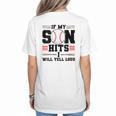 If My Son Hits I Will Yell Loud Baseball Mom Women's T-Shirt Back Print If My Son Hits I Will Yell Loud Baseball Mom Women's T-Shirt Back Print