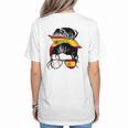 Spanish Baseball Mom Messy Bun Spain Baseball Girl Women's T-Shirt Back Print Spanish Baseball Mom Messy Bun Spain Baseball Girl Women's T-Shirt Back Print