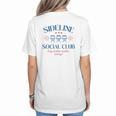 Spring 2025 Swing Batter Baseball Mom Sideline Social Club Women's T-Shirt Back Print