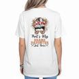 That's My Granddaughter Out There Baseball Mom Mother's Day Women's T-Shirt Back Print