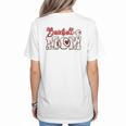 Vintage Baseball Mom Sports Fan Love Heart Women's T-Shirt Back Print Vintage Baseball Mom Sports Fan Love Heart Women's T-Shirt Back Print