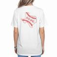 Vintage Texas State Map Home Baseball Lover Baseball Mom Women's T-Shirt Back Print