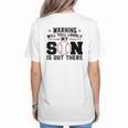 Warning Will Yell Loudly My Son Baseball Mom Women's T-Shirt Back Print Warning Will Yell Loudly My Son Baseball Mom Women's T-Shirt Back Print