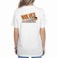 Wolves Baseball Team Baseball Mom Wolf Sports School Spirit Women's T-Shirt Back Print Wolves Baseball Team Baseball Mom Wolf Sports School Spirit Women's T-Shirt Back Print