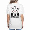 Yes This Is My Son Out There Baseball Mom Women's T-Shirt Back Print Yes This Is My Son Out There Baseball Mom Women's T-Shirt Back Print
