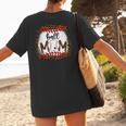 Ball Mom Leopard Ball Mom Baseball Mom Women's T-Shirt Back Print Ball Mom Leopard Ball Mom Baseball Mom Women's T-Shirt Back Print
