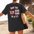 Baseball Ban The Wave Baseball Mom Player Coach Fan Women's T-Shirt Back Print