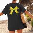 Baseball Bow Baseball Mom Women Baseball Mama Women's T-Shirt Back Print Baseball Bow Baseball Mom Women Baseball Mama Women's T-Shirt Back Print