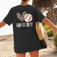 Baseball Game Day Vibes Baseball Mom Mama Leopard Cute Women's T-Shirt Back Print Baseball Game Day Vibes Baseball Mom Mama Leopard Cute Women's T-Shirt Back Print