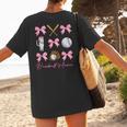 Baseball Mama Era Bows Baseball Mom Women Women's T-Shirt Back Print