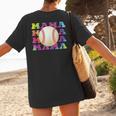 Baseball Mama Sport Women Proud Baseball Mom Women's T-Shirt Back Print Baseball Mama Sport Women Proud Baseball Mom Women's T-Shirt Back Print