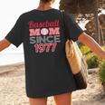 Baseball Mom Since 1977 Women's T-Shirt Back Print Baseball Mom Since 1977 Women's T-Shirt Back Print