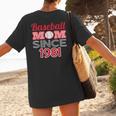 Baseball Mom Since 1981 Women's T-Shirt Back Print