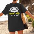Baseball Mom Coach's Wife All In One Sports Player Coach Women's T-Shirt Back Print Baseball Mom Coach's Wife All In One Sports Player Coach Women's T-Shirt Back Print