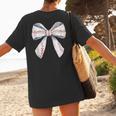 Baseball Mom Coquette Bow Baseball Mama Women's T-Shirt Back Print