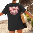 Baseball Mom Coquette Pink Bow Baseball Mom Women's T-Shirt Back Print Baseball Mom Coquette Pink Bow Baseball Mom Women's T-Shirt Back Print