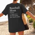 Baseball Mom Definition Sarcastic Sports Women's T-Shirt Back Print