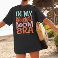 In My Baseball Mom Era Lover Groovy Retro Mother's Day Women's T-Shirt Back Print