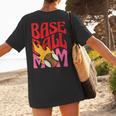 Baseball Mom Game Day Trendy Pink Leopard Mama Women's T-Shirt Back Print Baseball Mom Game Day Trendy Pink Leopard Mama Women's T-Shirt Back Print