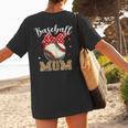 Baseball Mom Headband Leopard Baseball Ball Mother's Day Women's T-Shirt Back Print Baseball Mom Headband Leopard Baseball Ball Mother's Day Women's T-Shirt Back Print