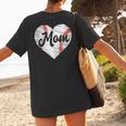 Baseball Mom Heart Mother's Day Mom Grandma Mama Boys Girls Women's T-Shirt Back Print Baseball Mom Heart Mother's Day Mom Grandma Mama Boys Girls Women's T-Shirt Back Print
