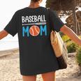 Baseball Mom Leopard Print Baseball Mama Women Mother's Day Women's T-Shirt Back Print Baseball Mom Leopard Print Baseball Mama Women Mother's Day Women's T-Shirt Back Print