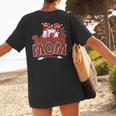 Baseball Mom Mama Mother's Day Leopard Sport Mom Mama Women's T-Shirt Back Print Baseball Mom Mama Mother's Day Leopard Sport Mom Mama Women's T-Shirt Back Print