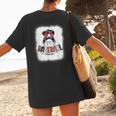 Baseball Mom Messy Bun Mommy Baseball Player Women's T-Shirt Back Print