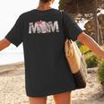 Baseball Mom With Pink Bow Women's T-Shirt Back Print Baseball Mom With Pink Bow Women's T-Shirt Back Print