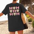 Baseball Mom Sister Tween Teen Girl Girly Pink Bow Preppy Women's T-Shirt Back Print