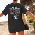 Baseball Mom My Son Will Be Waiting For You At Home Women's T-Shirt Back Print Baseball Mom My Son Will Be Waiting For You At Home Women's T-Shirt Back Print