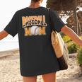 Baseball Mom Sports Orange Women's T-Shirt Back Print