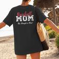Baseball Mom The Struggle Is Real Women's T-Shirt Back Print